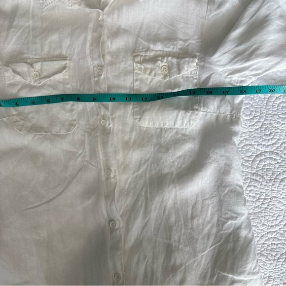 MaxMara Ivory Button-Down Linen Shirt - Picture 6 of 9